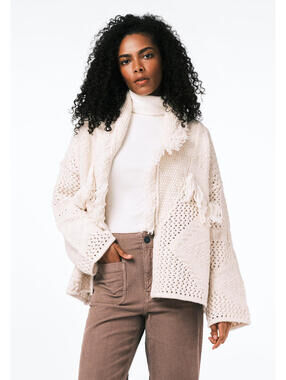 Buffalo by David Bitton Agatha Open Knig Cardigan with Fringe